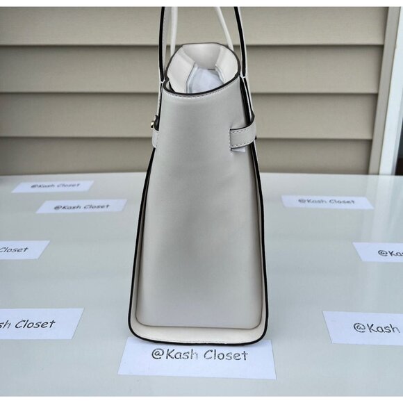 Michael Kors tote carmen large handbag MK signature optic white multi - Picture 4 of 12